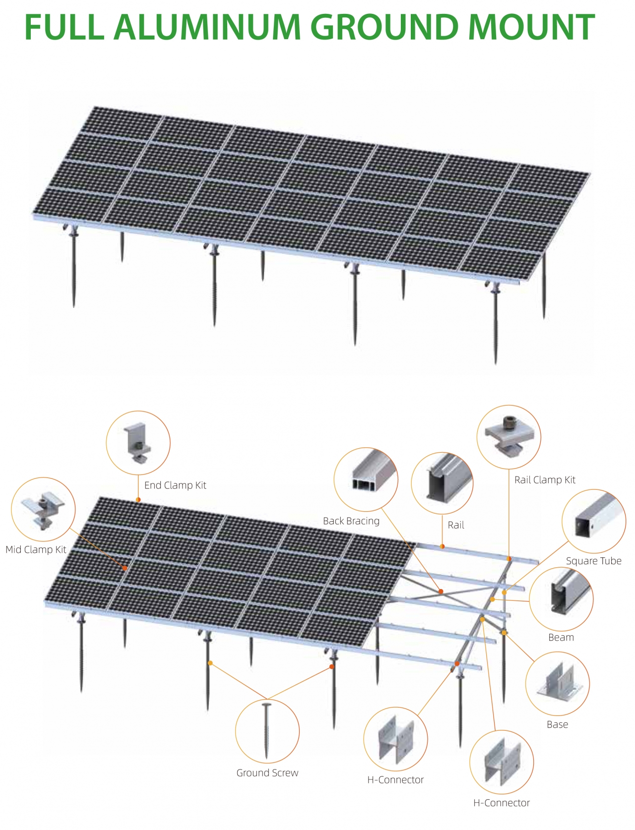 Solar First | AL Ground Mounting System | Solar Mounting System ...